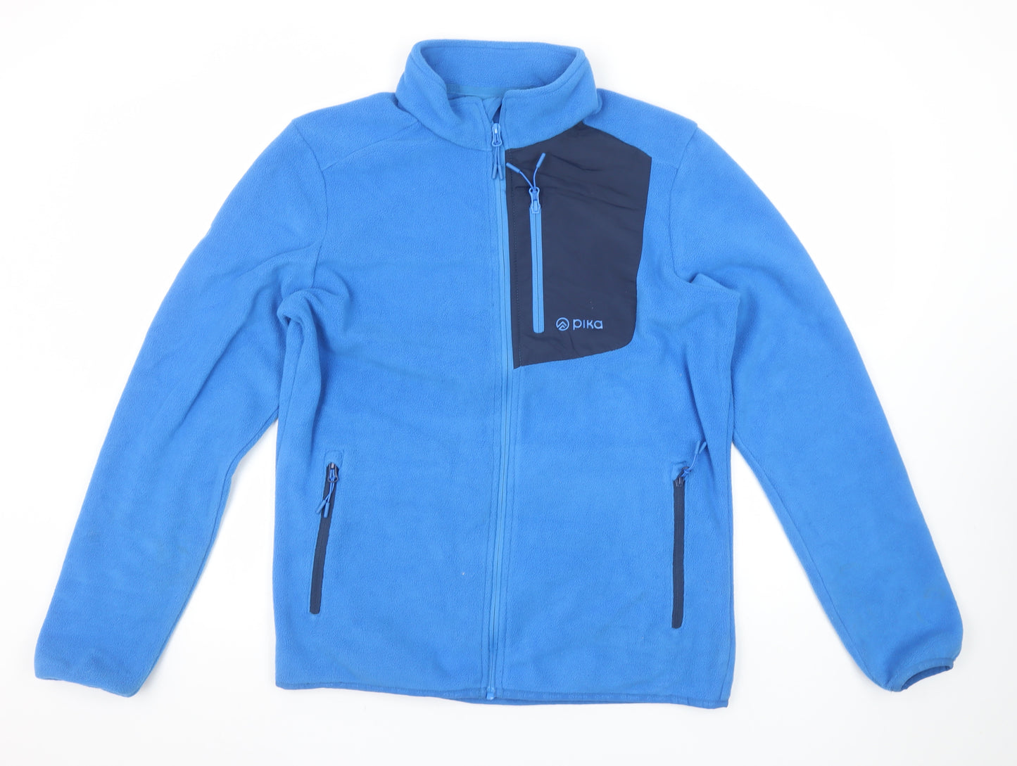 Pika Men’s Blue Fleece Full Zip Outdoor Jacket M