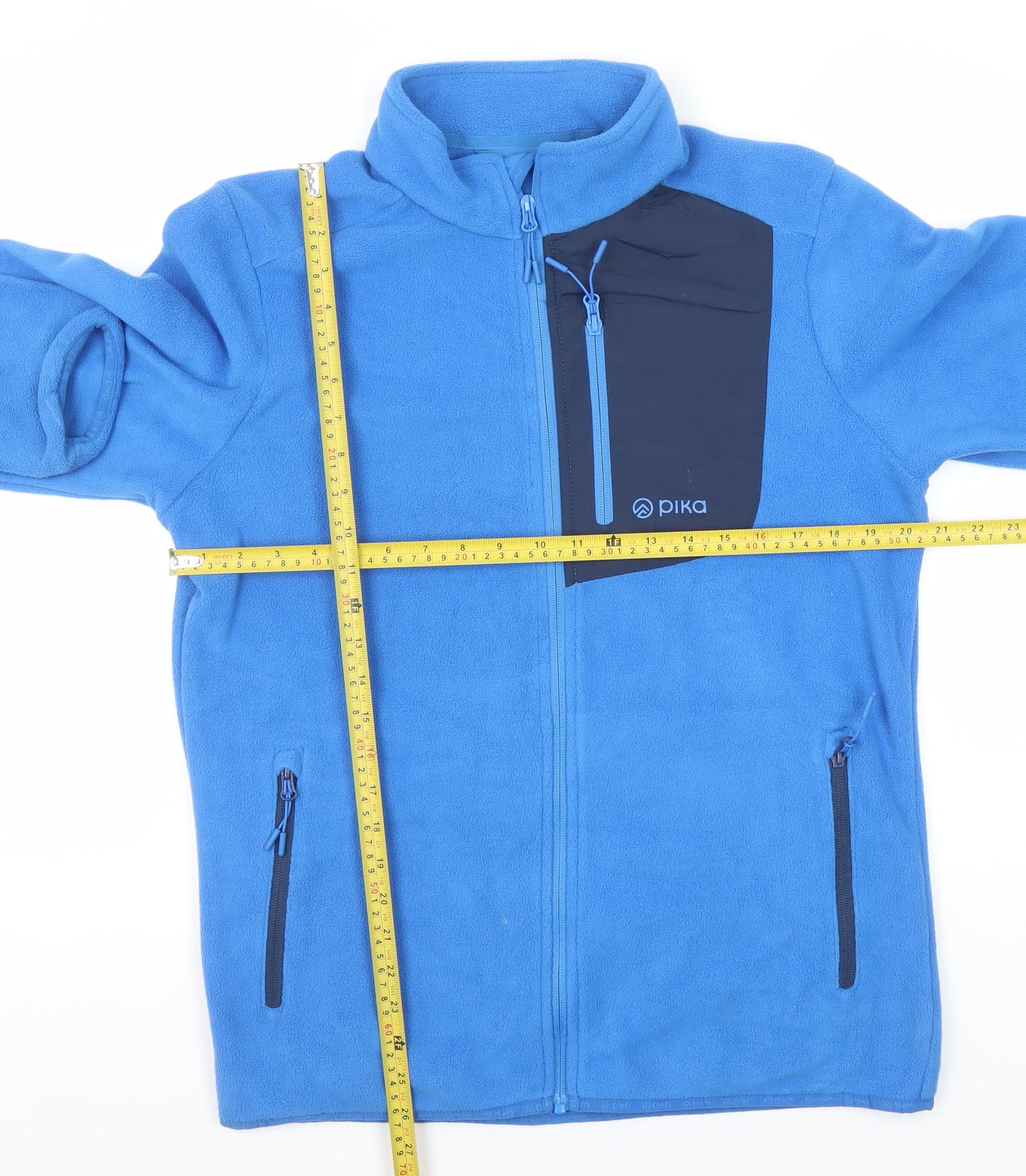 Pika Men’s Blue Fleece Full Zip Outdoor Jacket M