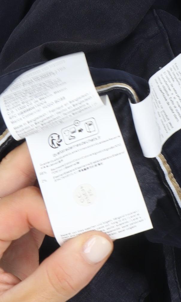 BOSS Men's Blue Chino Trousers Size 36R Regular Fit Cotton Blend