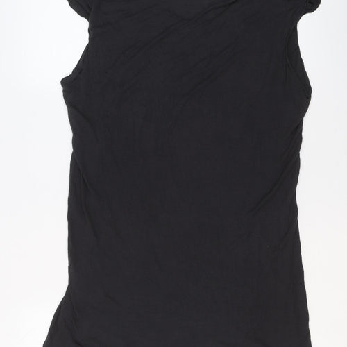 AllSaints Women's Black Sequin Tunic Top Size 14 Viscose Sleeveless