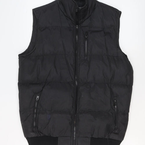 French Connection Men's Black Puffer Gilet Waistcoat Size M
