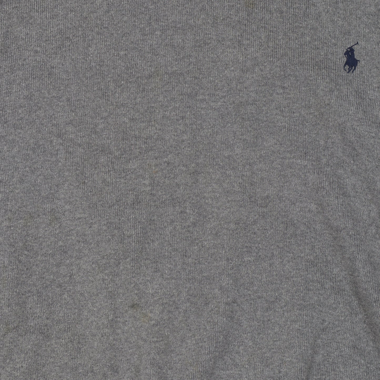 Ralph Lauren Men's Grey Cotton V-Neck Jumper M