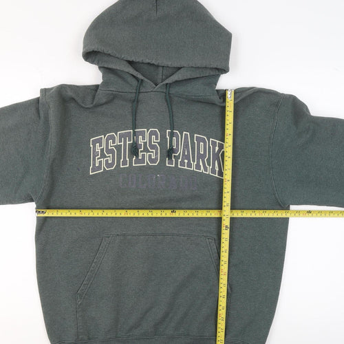 Champion Men's Green Pullover Hoodie L Graphic Estes Park Sweatshirt