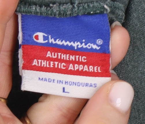 Champion Men's Green Pullover Hoodie L Graphic Estes Park Sweatshirt