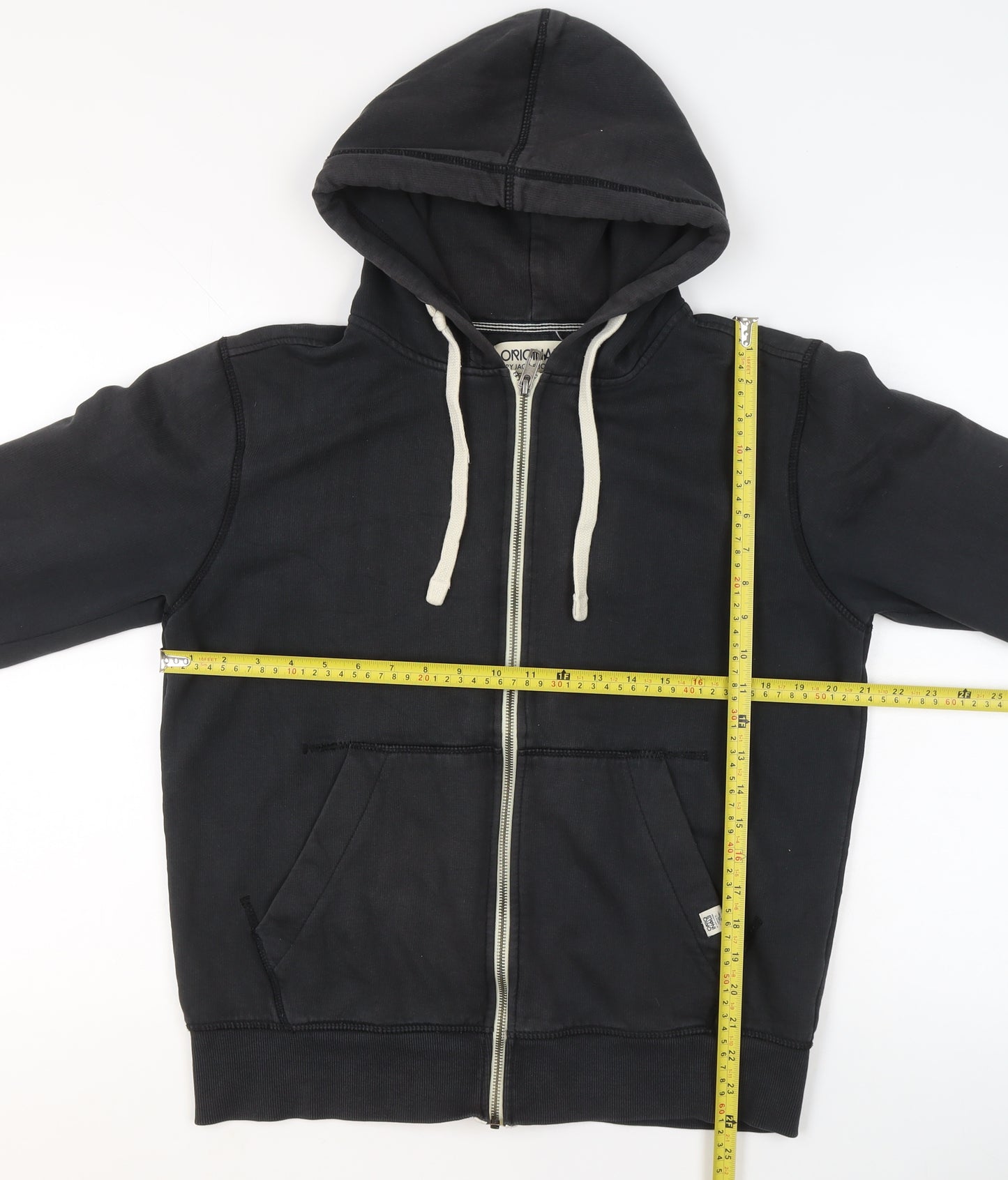 Jack & Jones Men’s Black Full Zip Hoodie Size L
