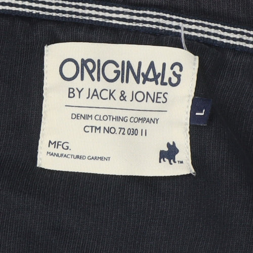 Jack & Jones Men’s Black Full Zip Hoodie Size L