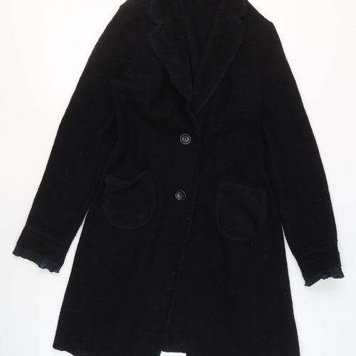 Marc O'Polo Womens Black Wool Collared Long Sleeve Cardigan Size 12