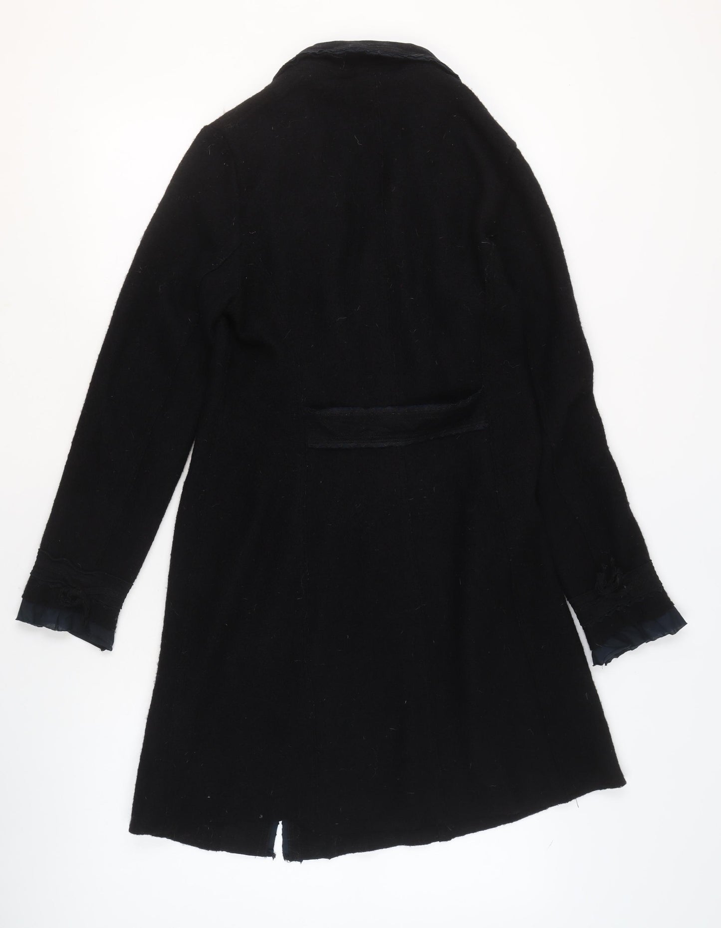 Marc O'Polo Womens Black Wool Collared Long Sleeve Cardigan Size 12