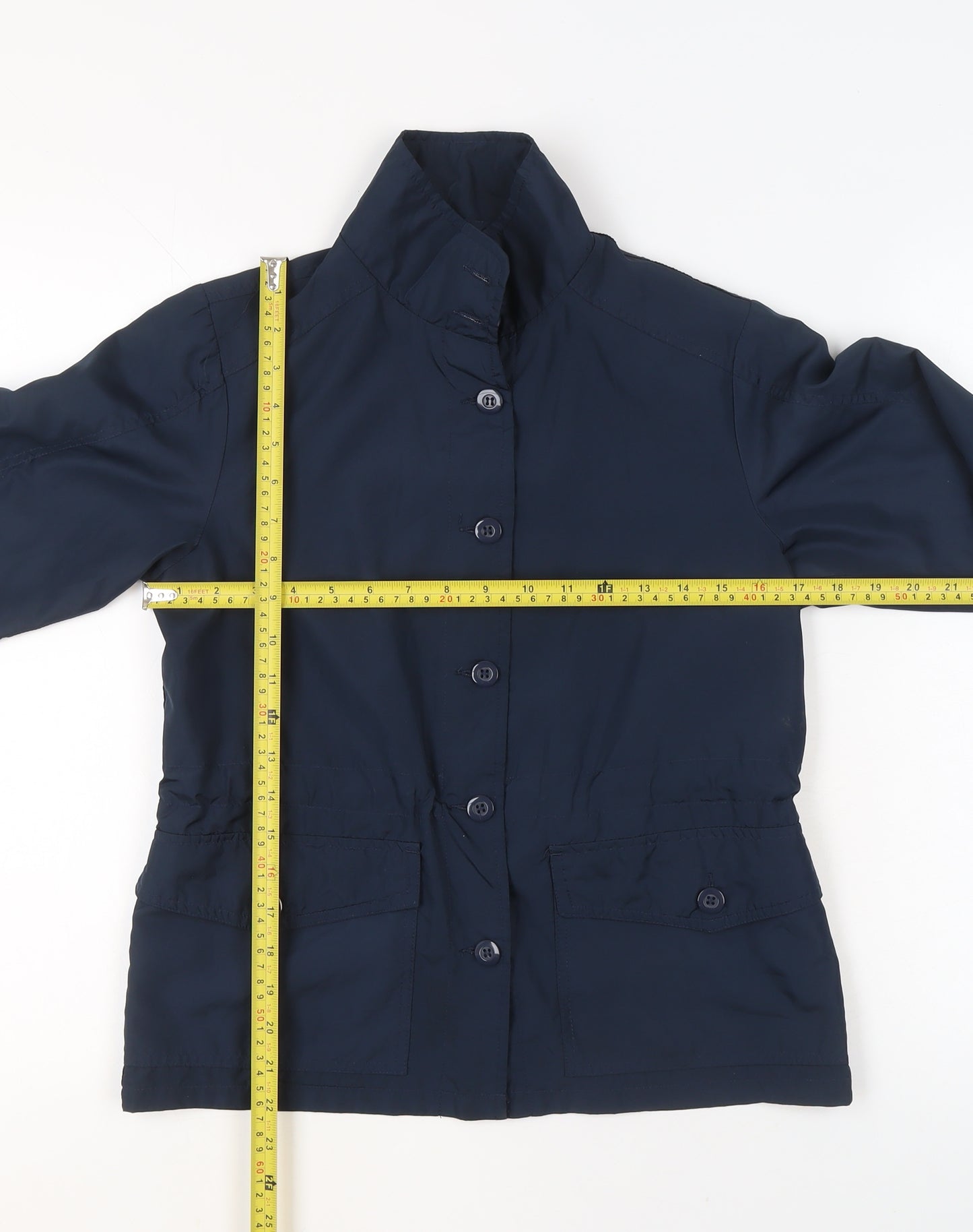 Project Basic Women's Blue Button-Up Short Jacket Size S