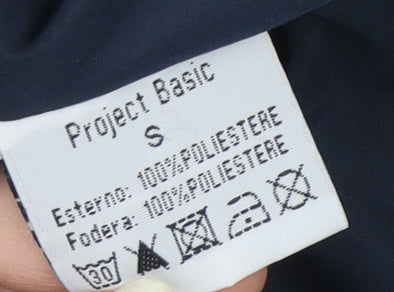 Project Basic Women's Blue Button-Up Short Jacket Size S