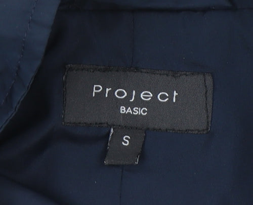 Project Basic Women's Blue Button-Up Short Jacket Size S