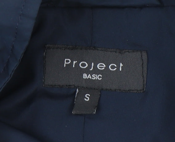 Project Basic Women's Blue Button-Up Short Jacket Size S