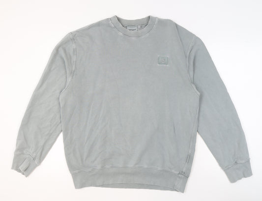 Carhartt WIP Men's Grey Sedona Sweatshirt L Cotton Crew Neck Pullover