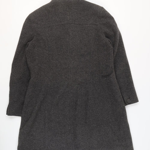 Marks and Spencer Womens Grey Wool Blend Long Coat Size S