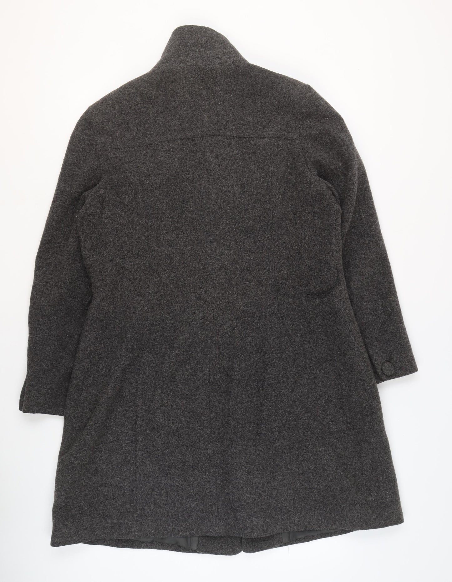 Marks and Spencer Womens Grey Wool Blend Long Coat Size S