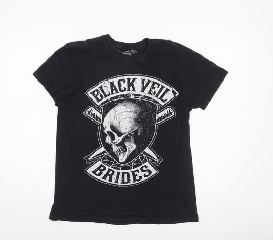 BandMerch Black Veil Brides Men's Black Cotton Graphic T-Shirt M