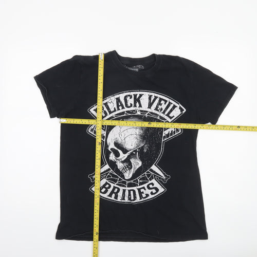 BandMerch Black Veil Brides Men's Black Cotton Graphic T-Shirt M