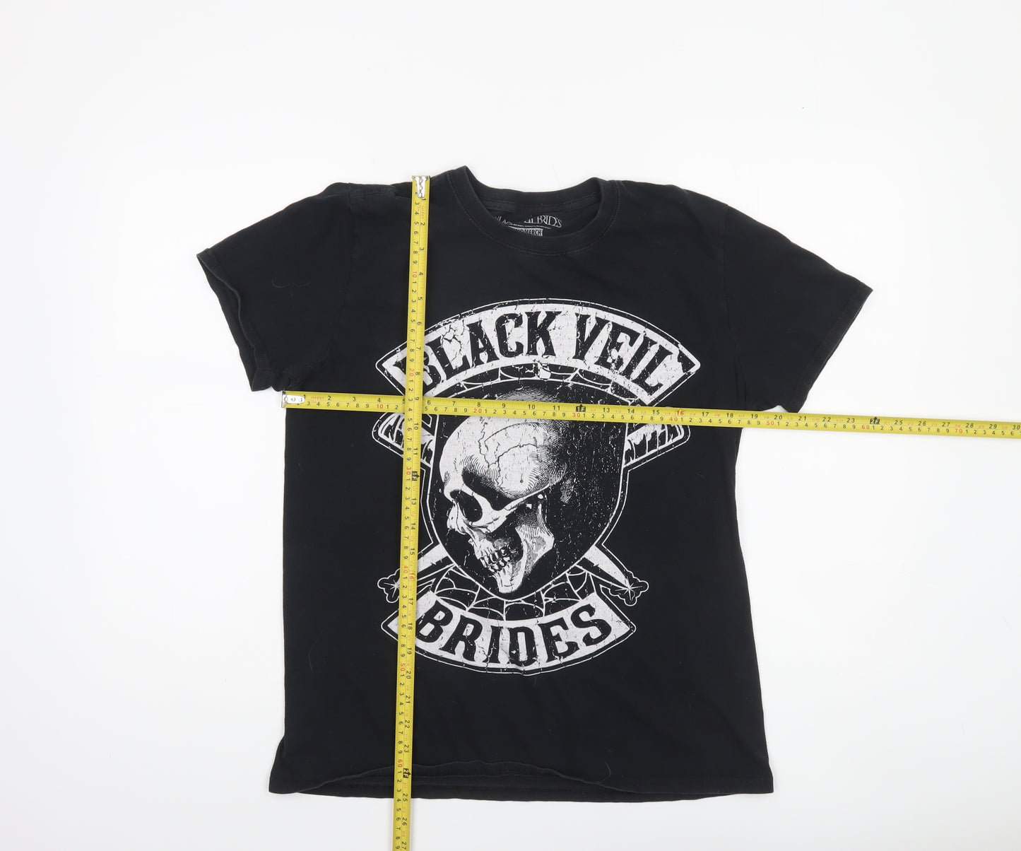 BandMerch Black Veil Brides Men's Black Cotton Graphic T-Shirt M