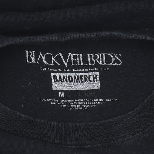 BandMerch Black Veil Brides Men's Black Cotton Graphic T-Shirt M