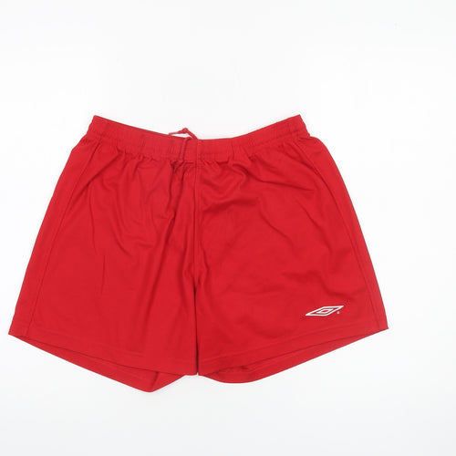 Umbro Men's Red Polyester Athletic Shorts Size M