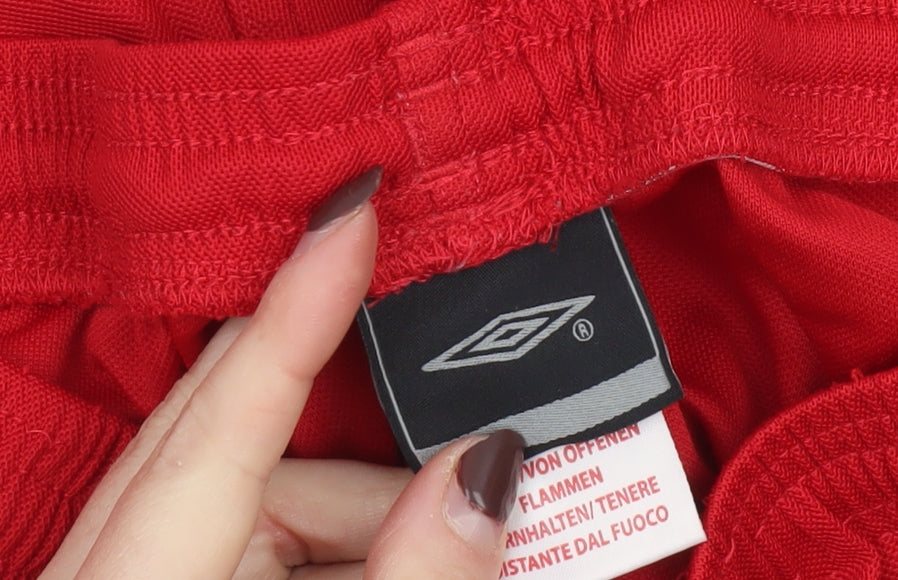 Umbro Men's Red Polyester Athletic Shorts Size M