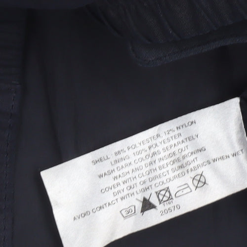 EWM Pure Classics Men's Blue L Basic Jacket Polyester Nylon Lined Zip Button Casual