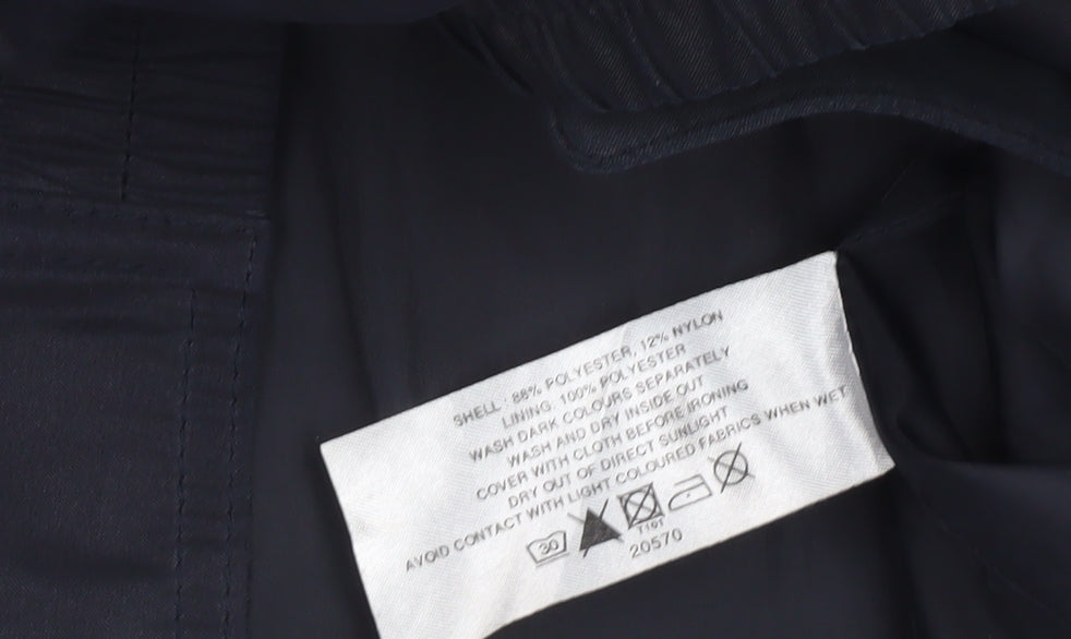 EWM Pure Classics Men's Blue L Basic Jacket Polyester Nylon Lined Zip Button Casual