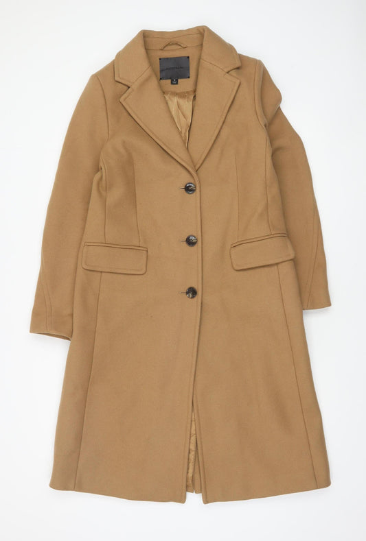 Marks and Spencer Women Beige Wool Cashmere Long Coat Size 10
