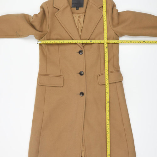 Marks and Spencer Women Beige Wool Cashmere Long Coat Size 10