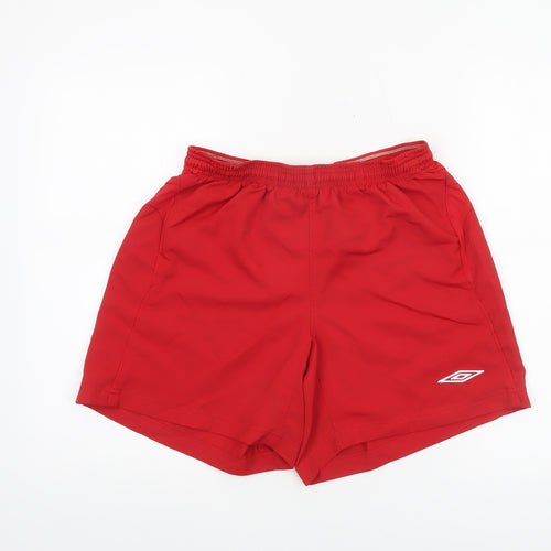 Umbro Mens Red Athletic Football Shorts Size M