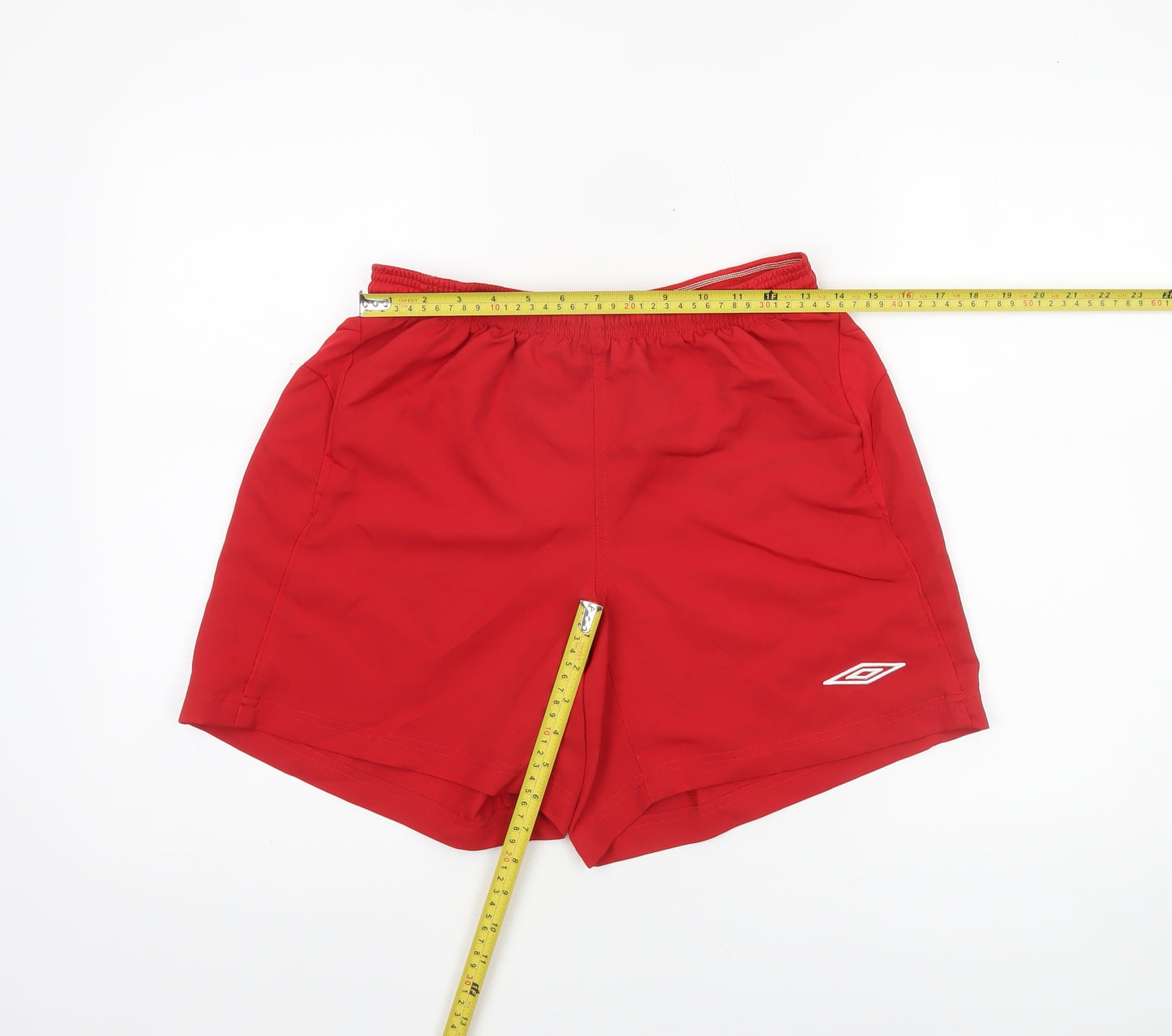 Umbro Mens Red Athletic Football Shorts Size M