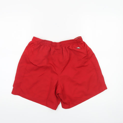 Umbro Mens Red Athletic Football Shorts Size M