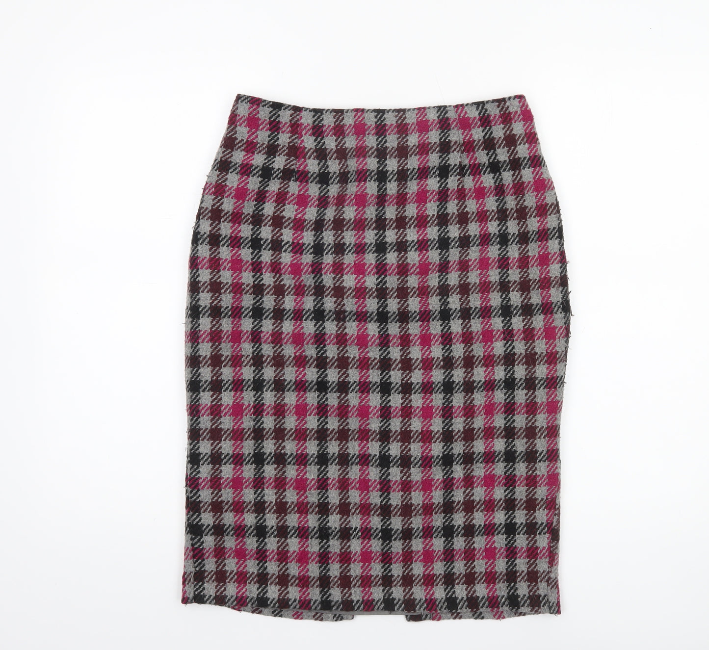 Next Women’s Multicoloured Check Tweed Pencil Skirt Size 8