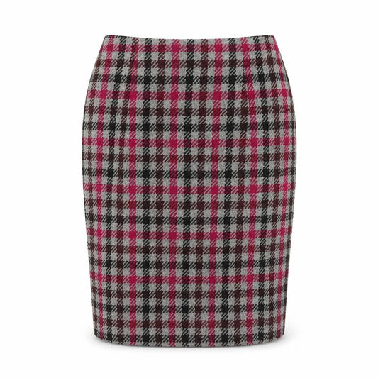 Front view of Next Women’s Multicoloured Check Tweed Pencil Skirt, size UK 8