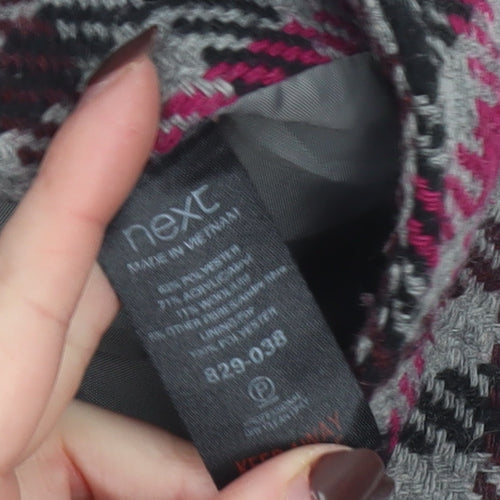 Next Women’s Multicoloured Check Tweed Pencil Skirt Size 8