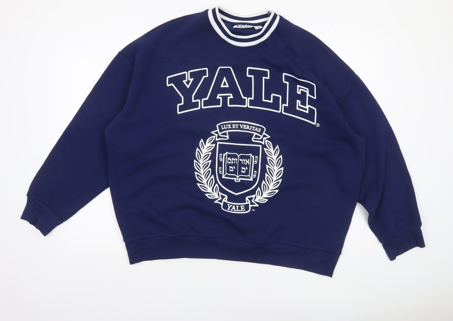 Yale University Navy Blue Women's Sweatshirt Size M 12/14 Crew Neck