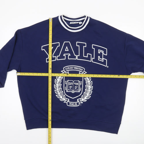 Yale University Navy Blue Women's Sweatshirt Size M 12/14 Crew Neck