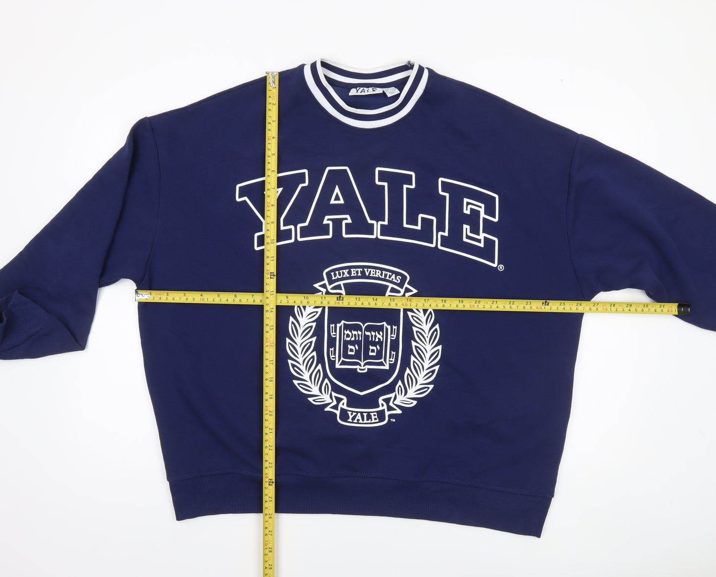 Yale University Navy Blue Women's Sweatshirt Size M 12/14 Crew Neck