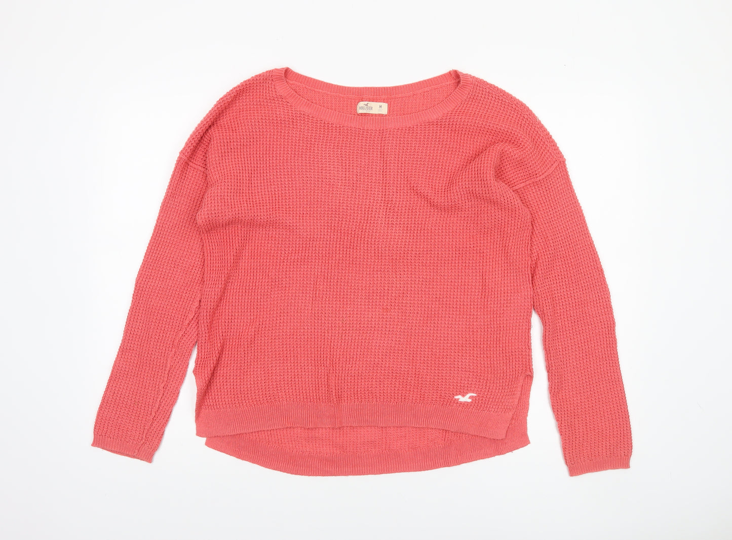 Hollister Womens Pink Knit Crew Neck Long Sleeve Pullover Jumper M