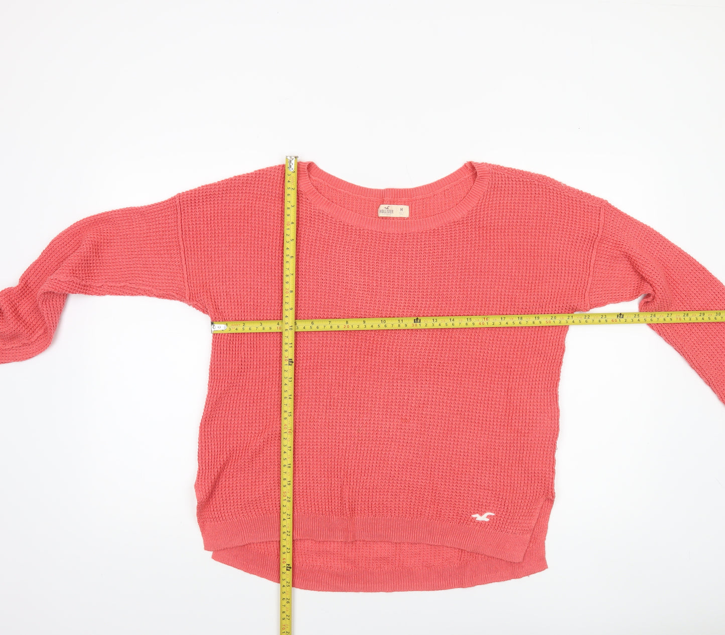 Hollister Womens Pink Knit Crew Neck Long Sleeve Pullover Jumper M