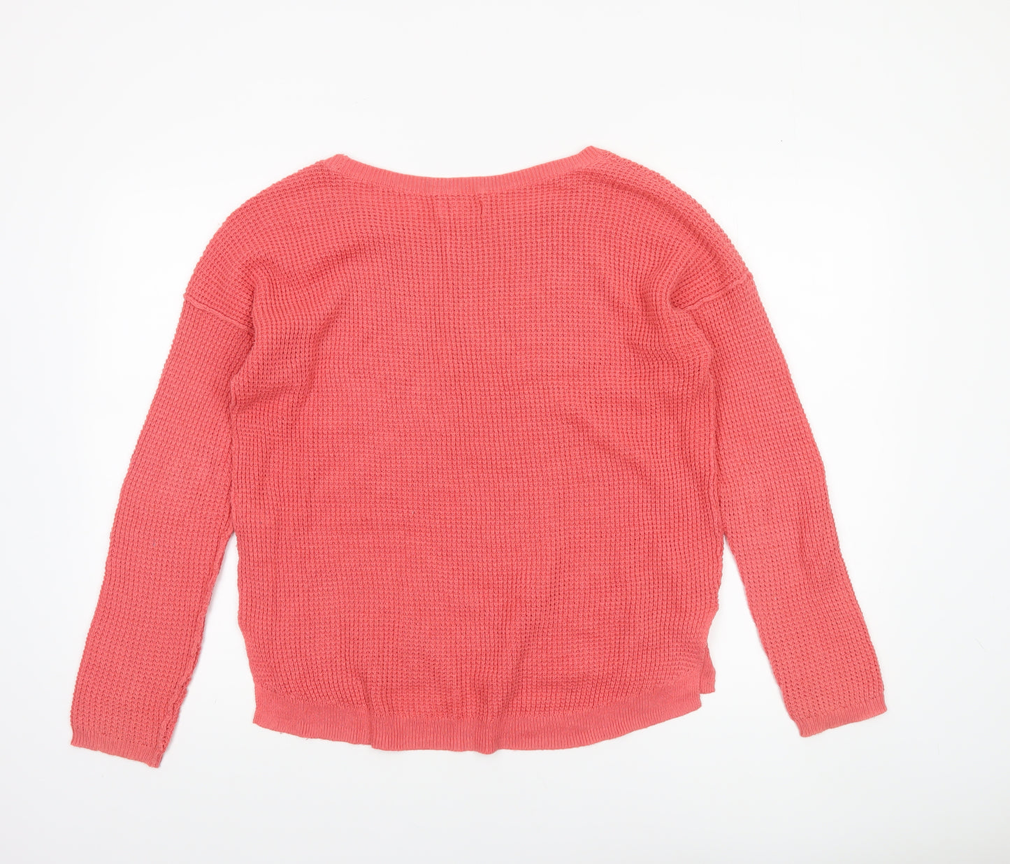 Hollister Womens Pink Knit Crew Neck Long Sleeve Pullover Jumper M
