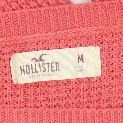 Hollister Womens Pink Knit Crew Neck Long Sleeve Pullover Jumper M
