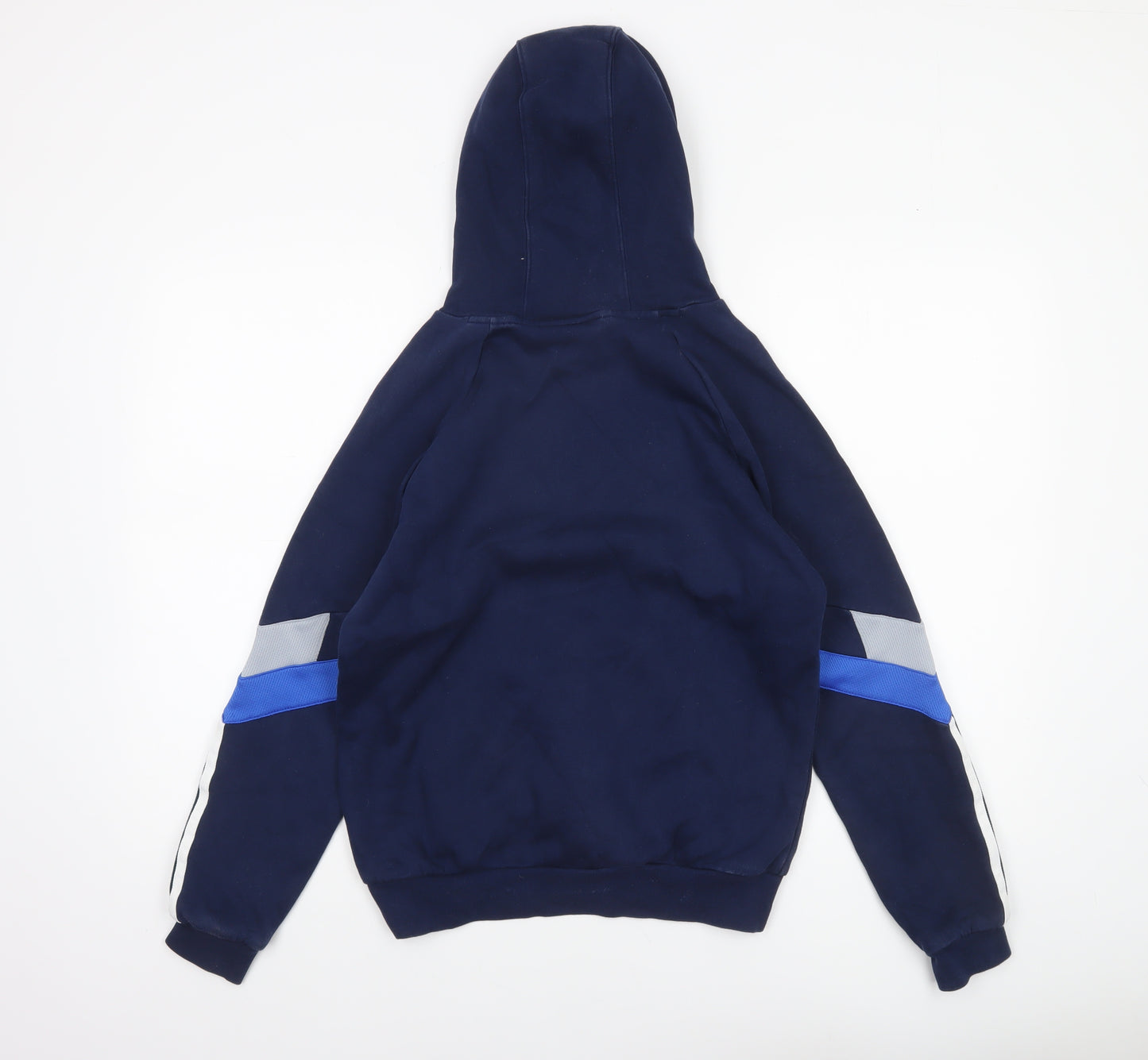 Adidas Boys Navy Blue Pullover Hoodie 12-13 Years Cotton Blend