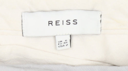 Reiss Women Grey UK 6 Dress Pants Straight Leg Trousers