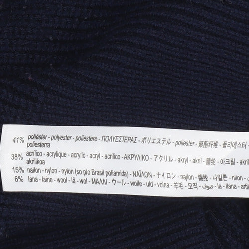 ZARA Women's Blue Knit Crew Neck Pullover Jumper Size S