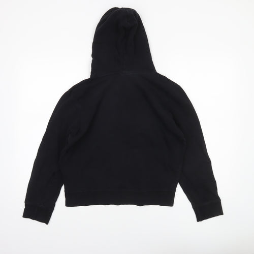 Hype Boys Black Pullover Hoodie 14 Years Cotton Graphic Print