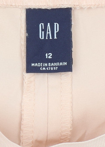 GAP Women’s Beige Chino Cotton Stretch Trousers Size 12