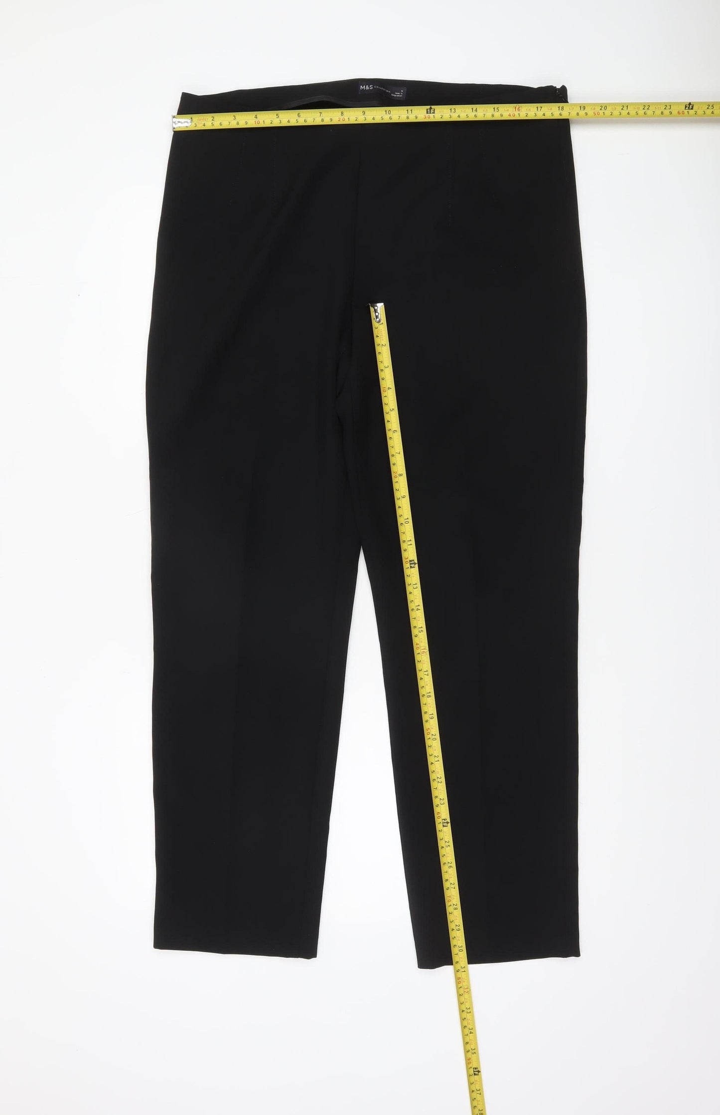 Marks and Spencer Women’s Black Size 16 Straight Leg Work Trousers