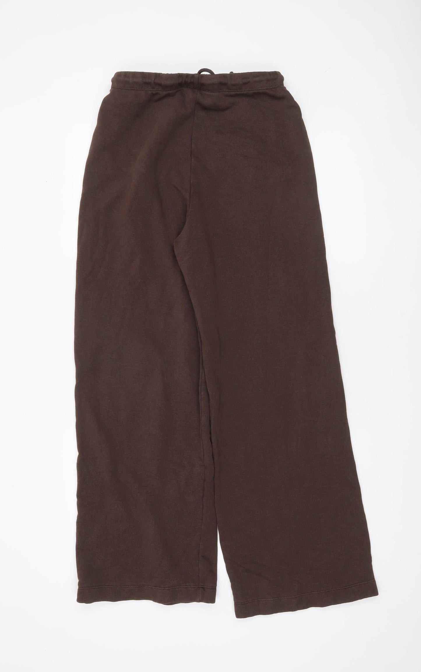 Zara Women Brown Cotton Straight Leg Sweatpants Size S