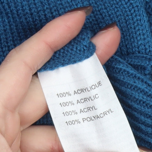 Damart Men's Blue V-Neck Acrylic Knit Jumper Size L